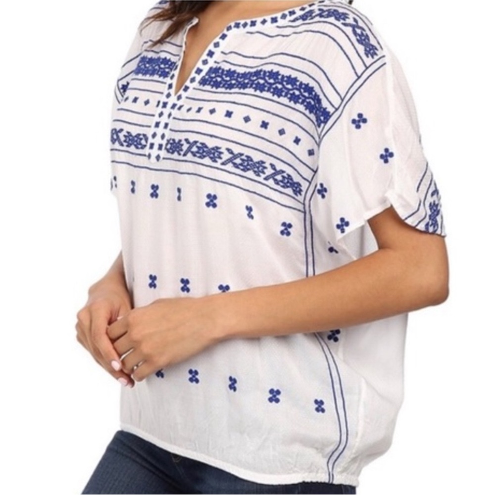 Lucky Brand Embroidered Blouse